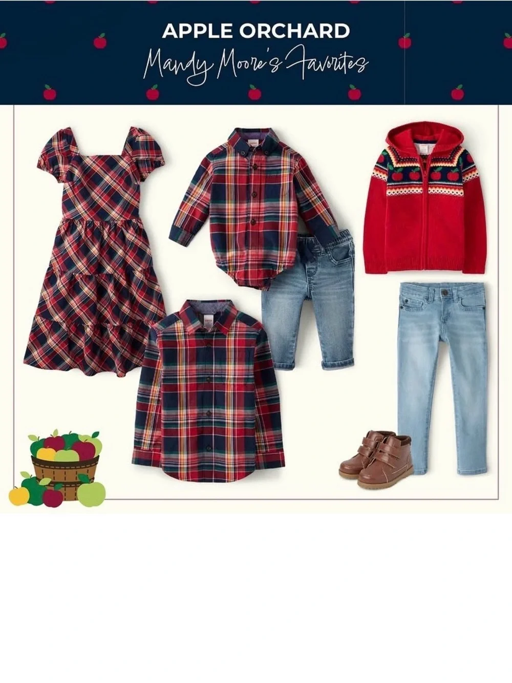 Gymboree Boy’s ‘Apple Orchard’ Apple Top with Matching Fairisle Cardigan Size 7